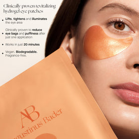 Augustinus Bader open pouch with two hydrogel patches visible and easy application