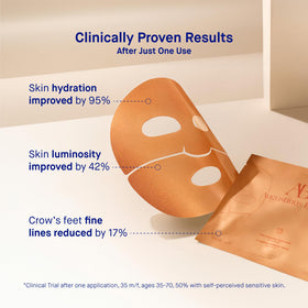 Augustinus Bader mask applied to face delivering instant plumping