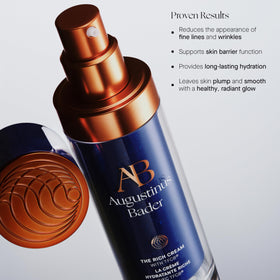 Augustinus Bader jar side label highlighting product name and ingredient clarity benefit