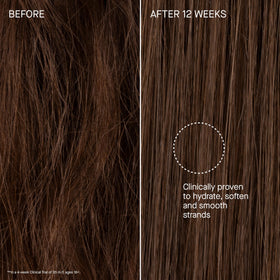 Augustinus Bader strand before and after showing improved smoothness and shine