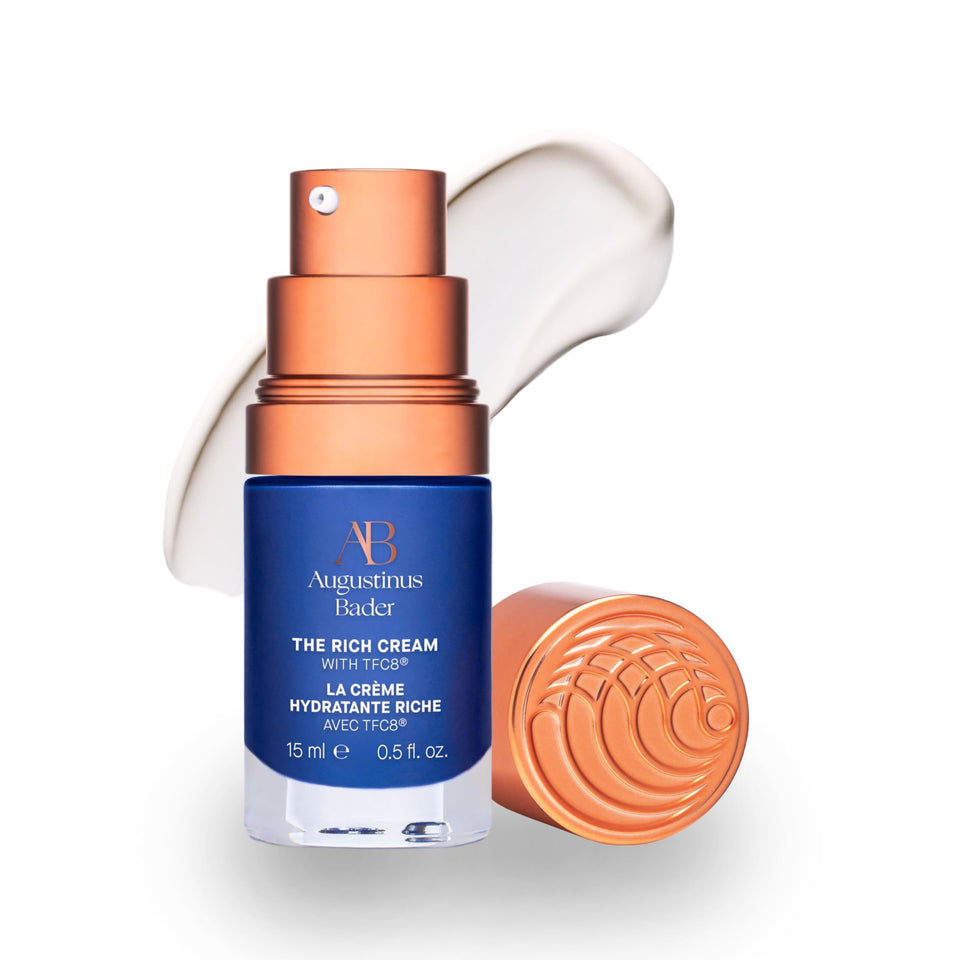 Augustinus Bader jar front view showing elegant packaging and premium skincare benefit