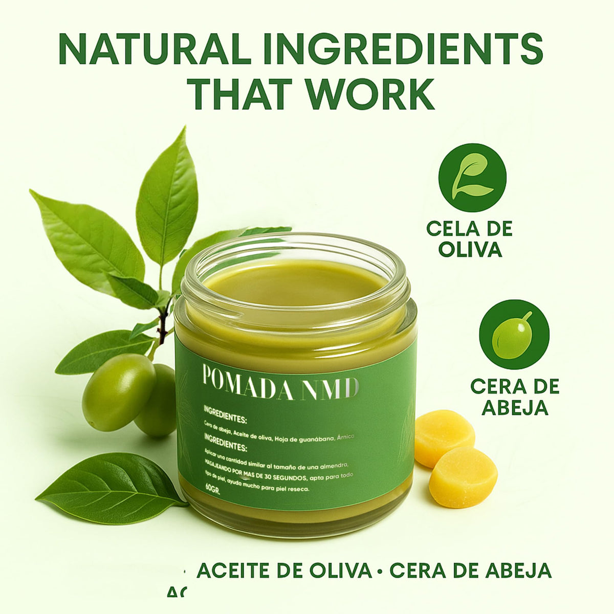 Aultink Pomada NMD open tube texture demonstrating quick absorption