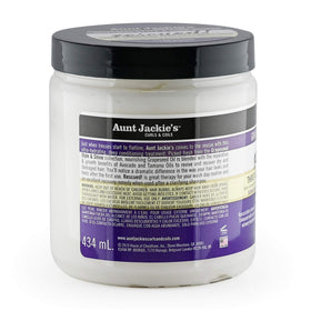Aunt Jackie's close-up label highlighting grapeseed and oils benefits