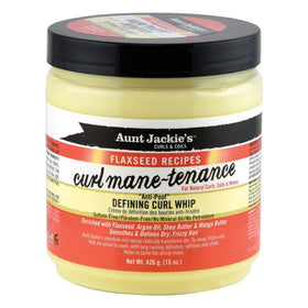 Aunt Jackie's jar front view showing label and size for easy product ID and benefit