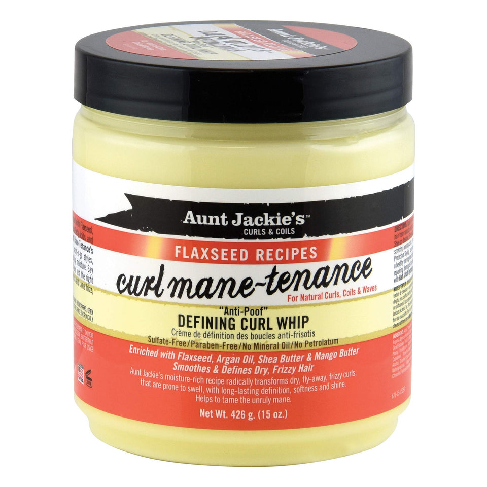 Aunt Jackie's jar front view showing label and size for easy product ID and benefit