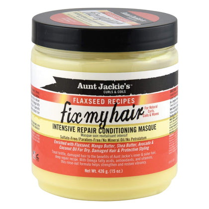 Aunt Jackie's front jar showing label and 15 oz size for repair