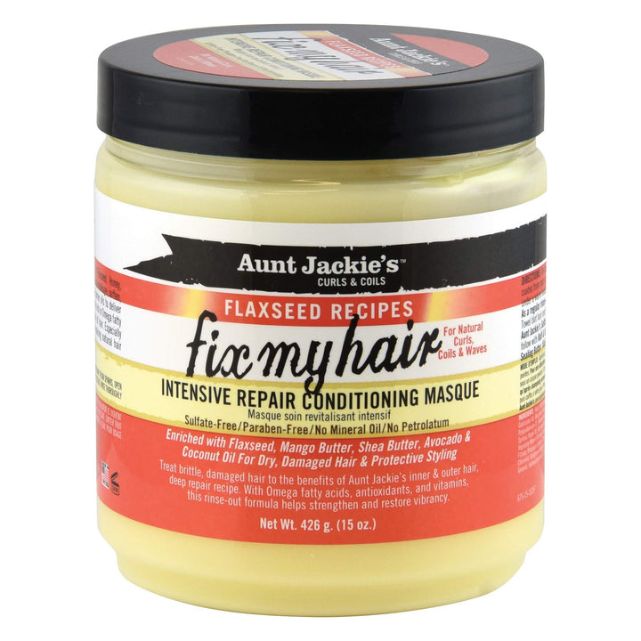 Aunt Jackie's front jar showing label and 15 oz size for repair