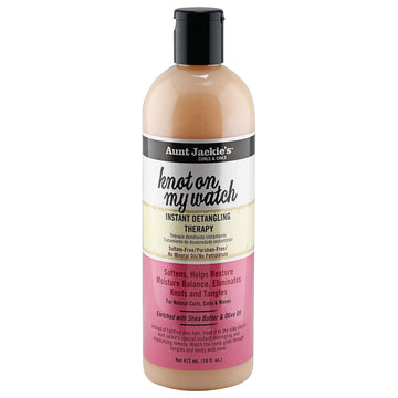 Aunt Jackie's front label on 16 oz bottle showing product name and benefits