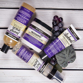 Aunt Jackie's grapeseed castor tamanu oils displayed to show nourishment