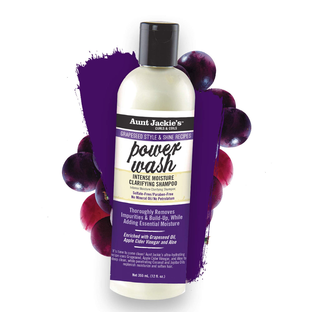 Product pouring into palm from Aunt Jackie's bottle showing controlled dispense and use