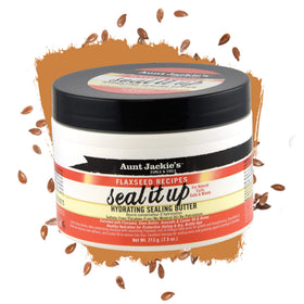 Aunt Jackie's butter texture close-up showing creamy flaxseed-rich formula for deep sealing