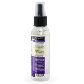 Aunt Jackie's spray nozzle closeup demonstrating fine mist delivery and even application
