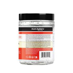 Aunt Jackie's jar in hand showing 25 oz scale for value and size