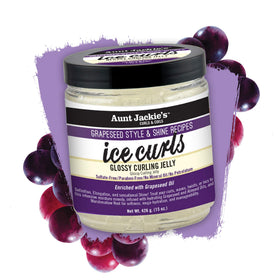 Aunt Jackie's glossy gel texture close-up highlighting smooth slip and shine benefits