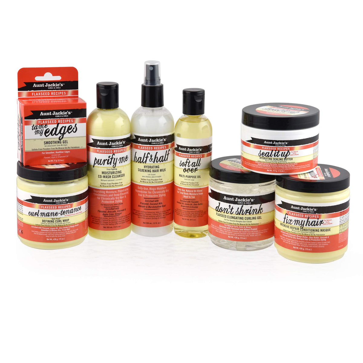 Aunt Jackie's milky spray on curly hair showing slip and softening benefit