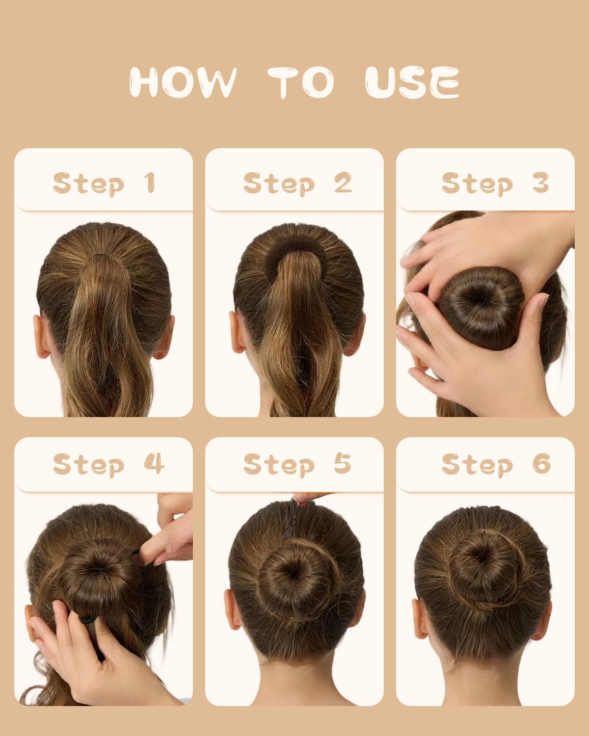 AUOOR styled bun on adult model for elegant finish