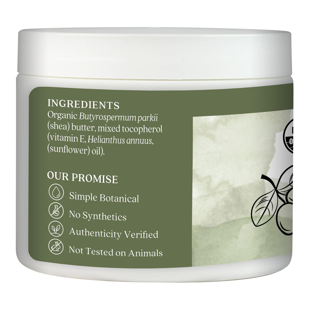 Aura Cacia close-up texture of creamy unrefined shea butter for deep moisturization