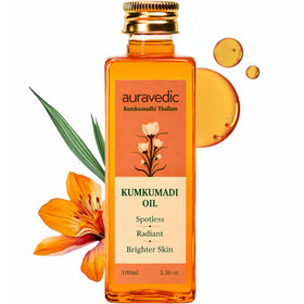 Auravedic bottle front view showing product and sleek packaging, enhances routine