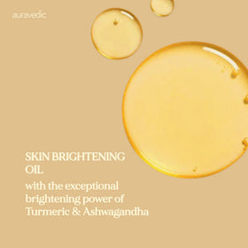 Auravedic open bottle with dropper showing golden oil texture for quick absorption
