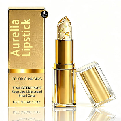 Aurelia Lipstick front packaging showing sleek tube and brand appeal
