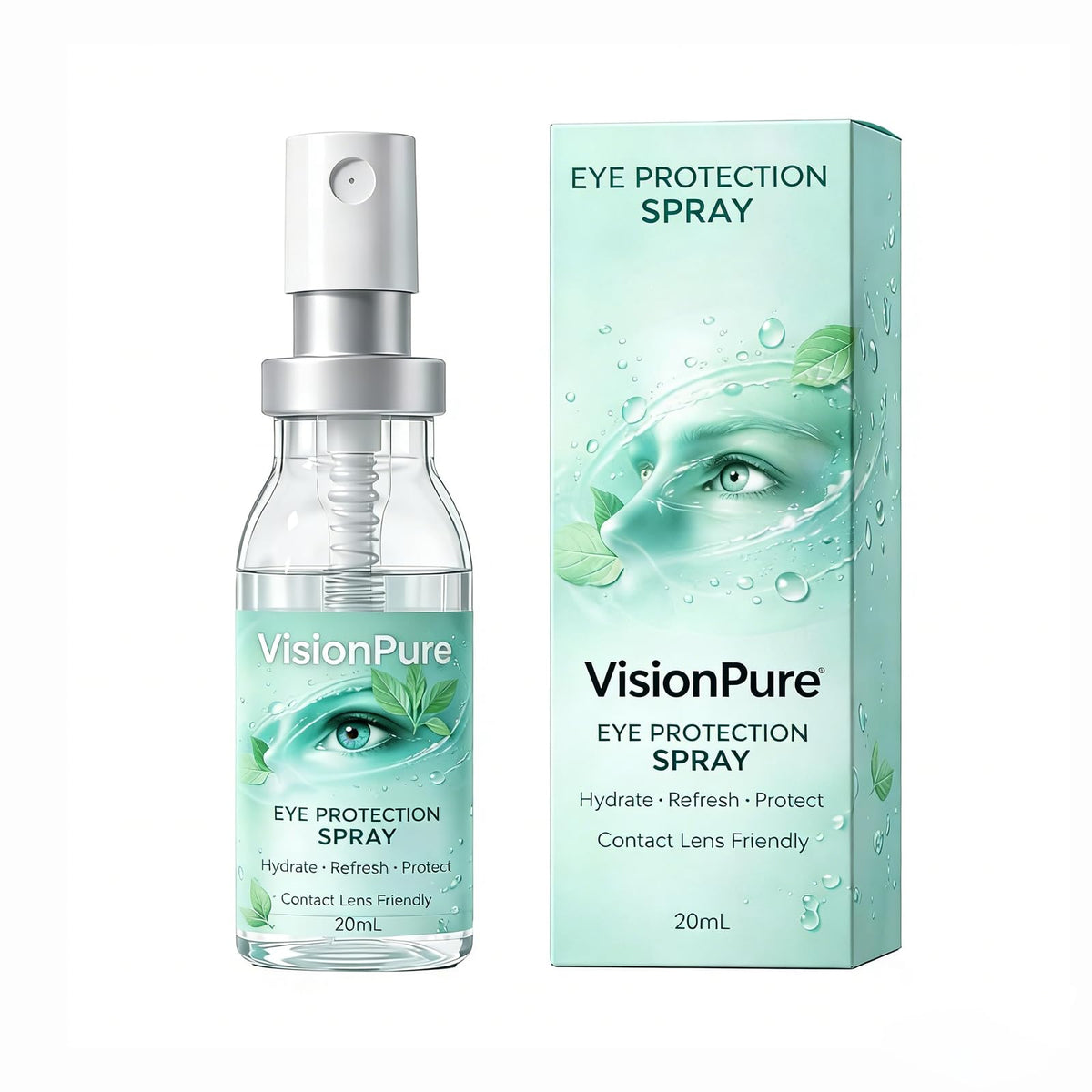 Aureph VisionPure front packaging showing 20ml bottle and label, clarifying product identity and benefits