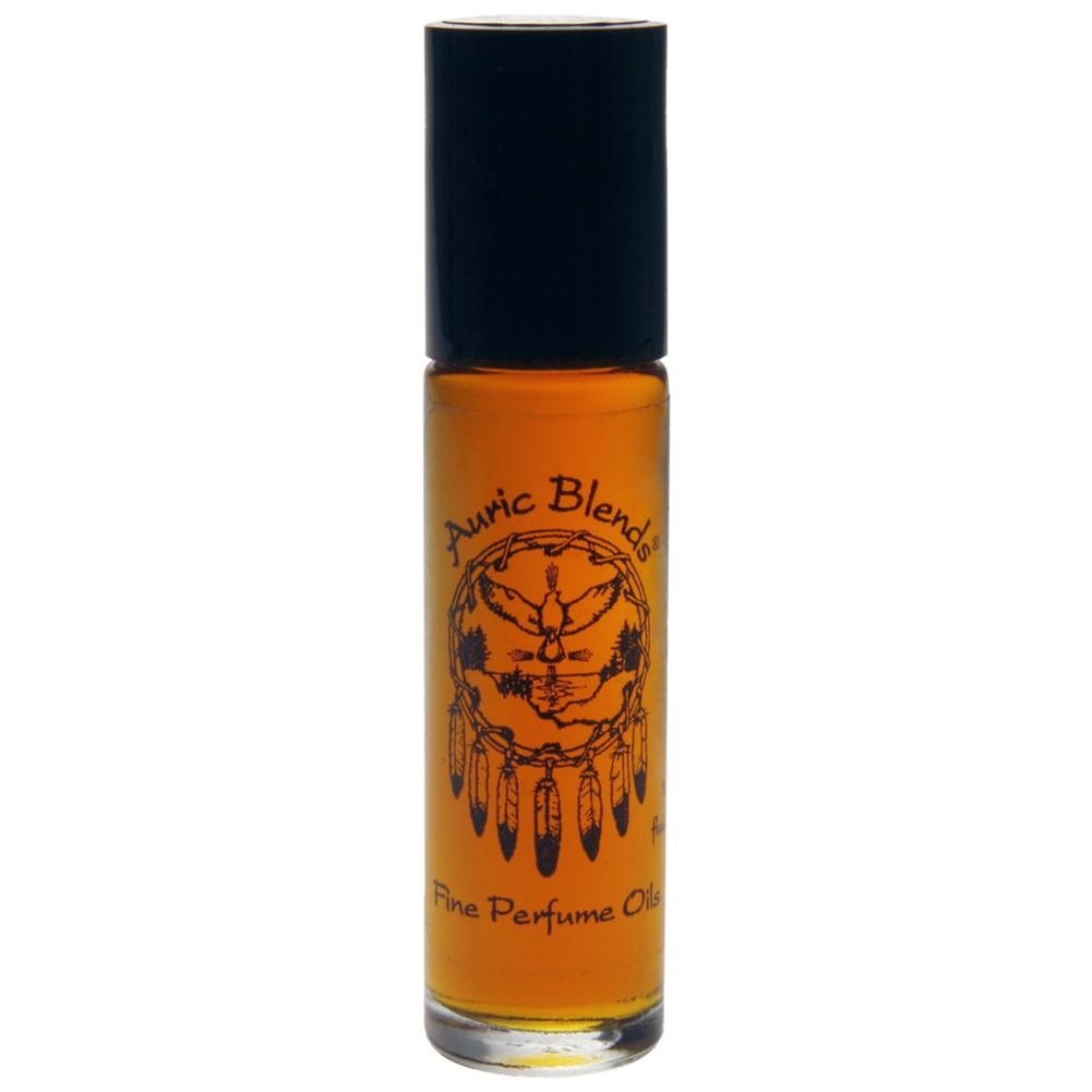 Old Glory Auric Blends patchouli roll-on front view shows compact bottle and easy application