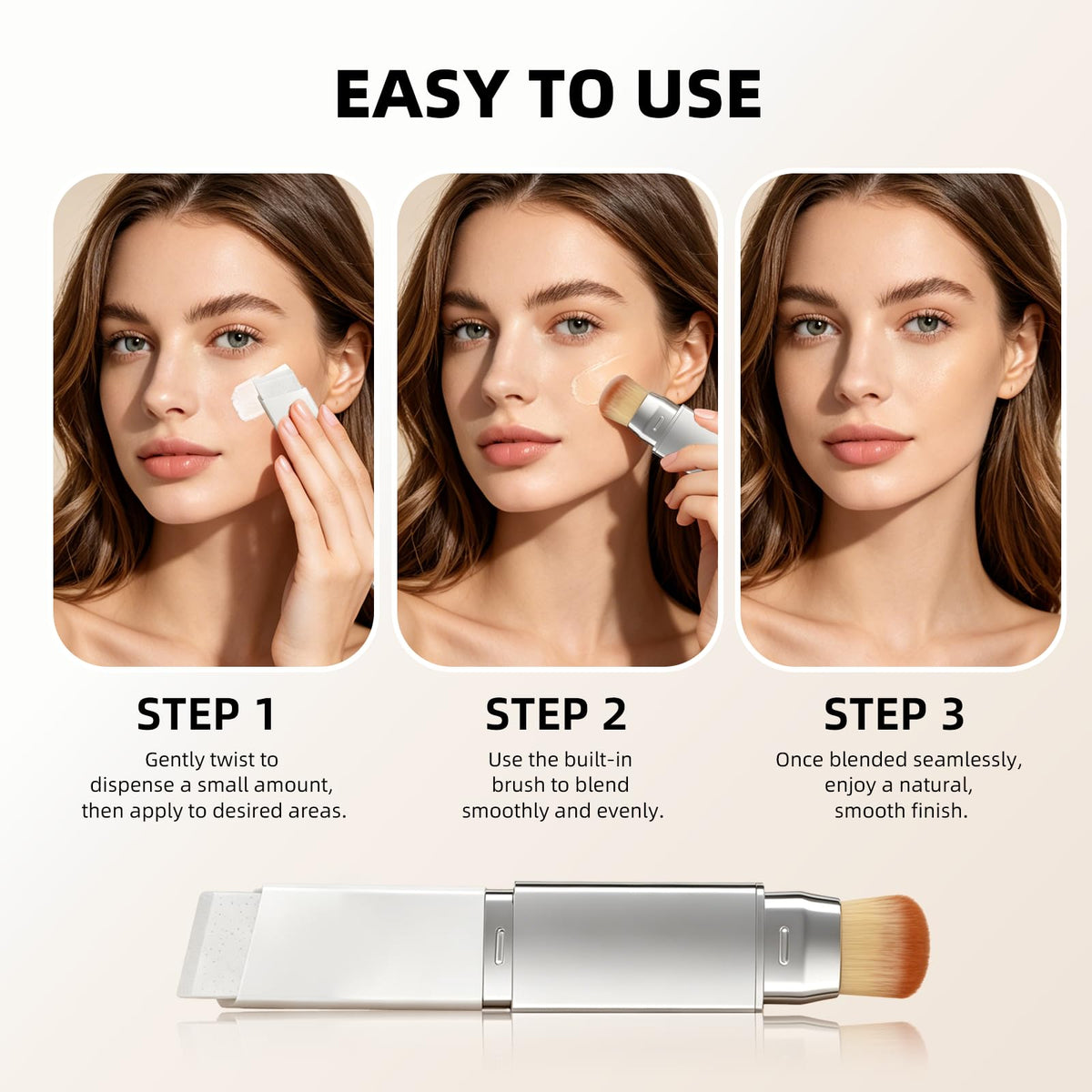 Auriscope held in hand to show size and travel-friendly convenience for on-the-go touch-ups