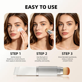 Auriscope held in hand to show size and travel-friendly convenience for on-the-go touch-ups