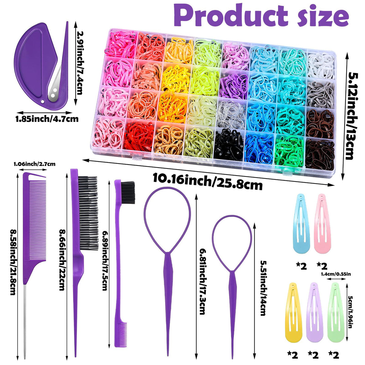 auroray color array top view with 32 bright shades for matching outfits and styles