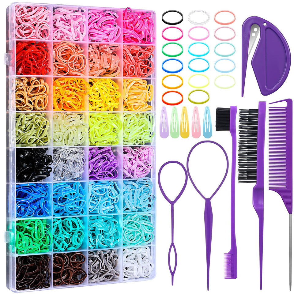 auroray front packaging clear box showing organized 32 color bands for easy access and storage