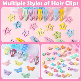 auroray hair clips variety assorted shapes and colors add playful accents