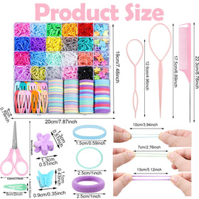 auroray open organizer compartments with sorted elastics and clips for quick selection