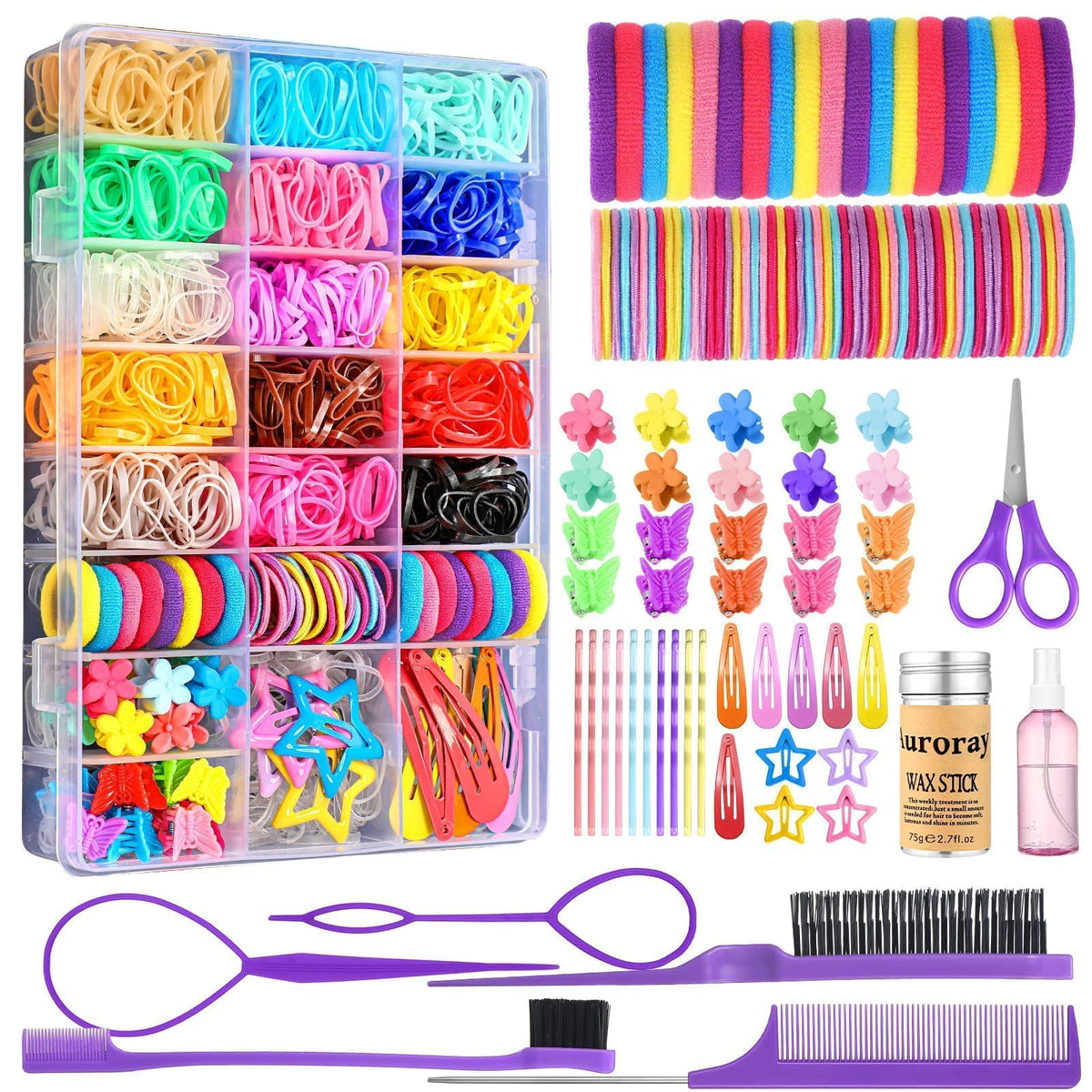 auroray hand holding elastics showing true size and quantity benefit