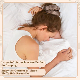 auroray scrunchie on thick ponytail demonstrating secure hold without pulling