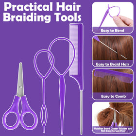 auroray styling tools display including comb tail tools and cutter for easier styling benefit