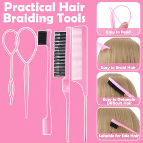 auroray styling tools layout with combs and brushes for neat parting