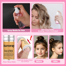 auroray styling tools layout wax stick comb scissors for quick touch-ups