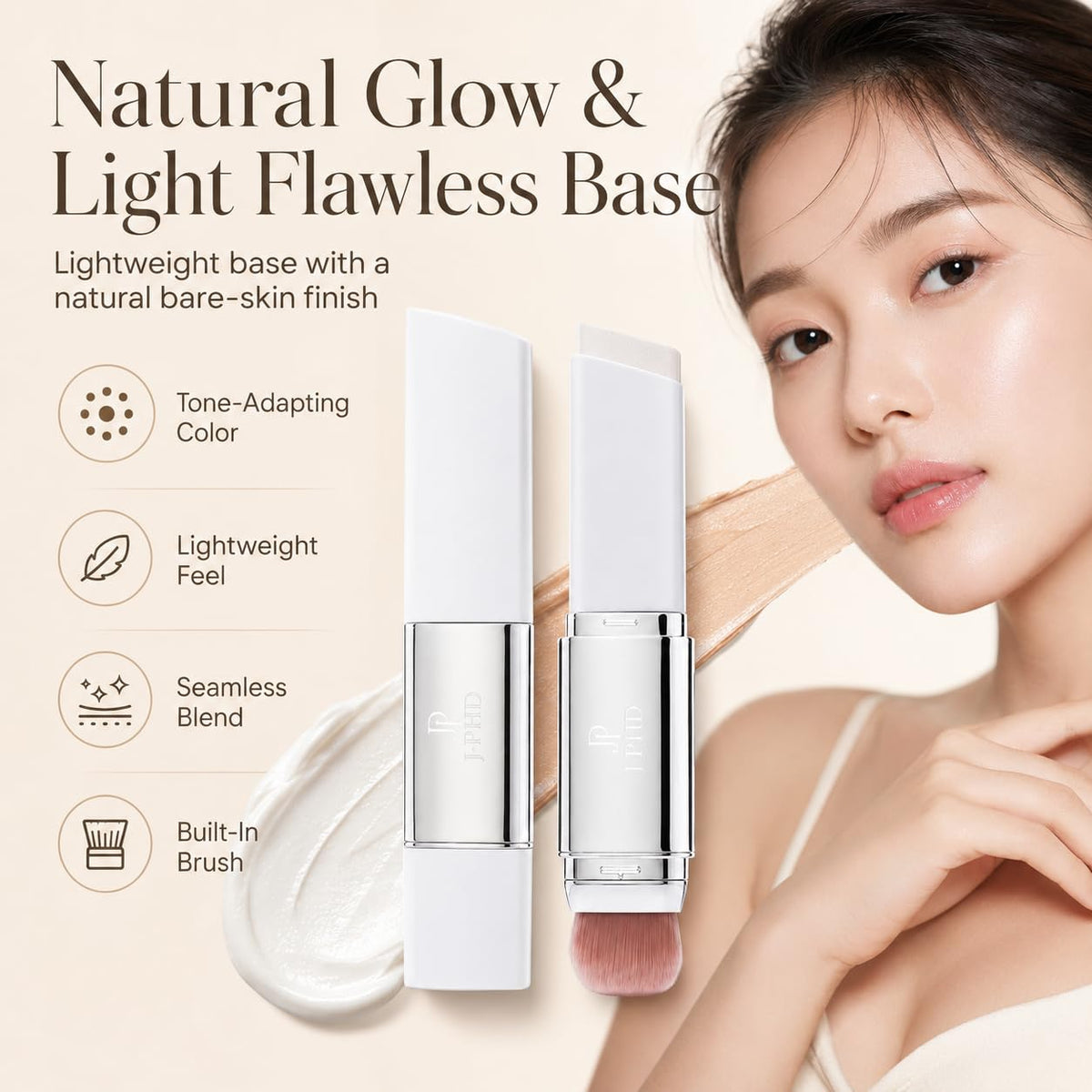 Aurovida dual-ended stick with detachable brush for quick blending benefit
