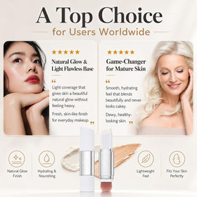 Aurovida size comparison next to lipstick showing portable, pocket-friendly benefit