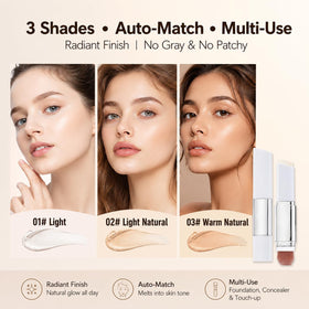 Aurovida creamy texture close-up showing color-changing transformation on skin
