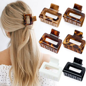 Auseibeely front packaging showing six mixed-print clips and gift box convenience
