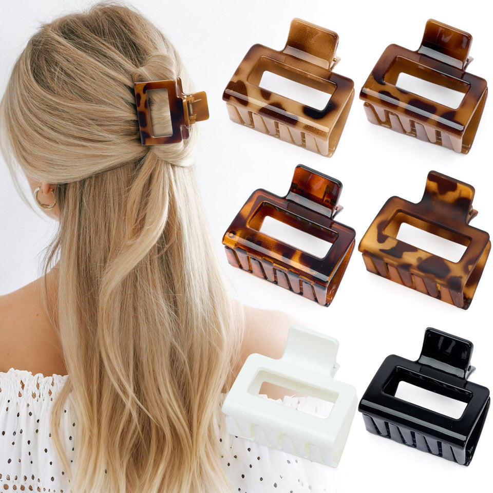 Auseibeely front packaging showing six mixed-print clips and gift box convenience