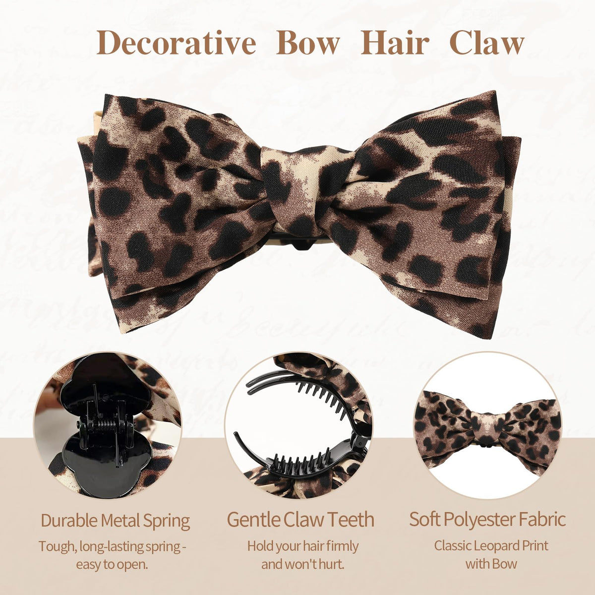 Auseibeely clip securing a messy bun, adds volume and decorative flair