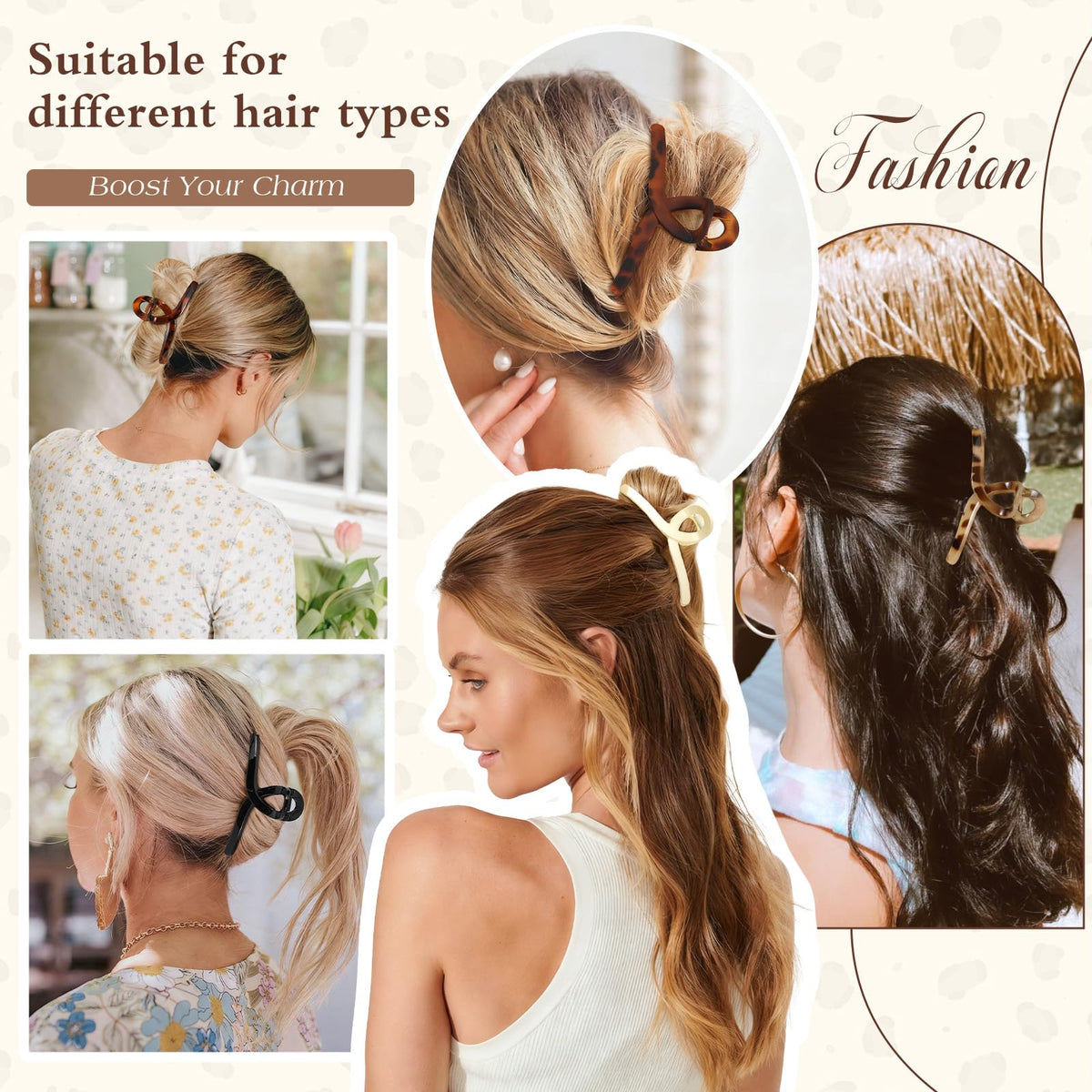 Auseibeely clip in a half-up hairstyle demonstrating gentle hold