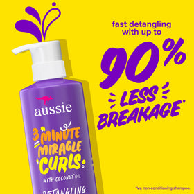Aussie 3 Minute Miracle deep conditioner open showing rich treatment benefits