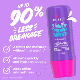 Aussie 3 Minute Miracle treatment jar top showing rich cream texture for repair