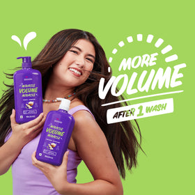 Aussie bottle label highlighting rice water for fuller hair