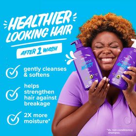 Aussie conditioner bottle label highlighting moisturizing ingredients
