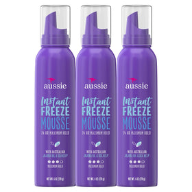 Aussie front packaging showing instant freeze mousse and hold benefit