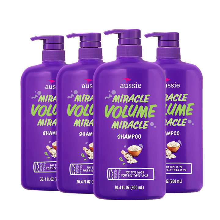 Aussie front packaging showing bottle and volume benefit